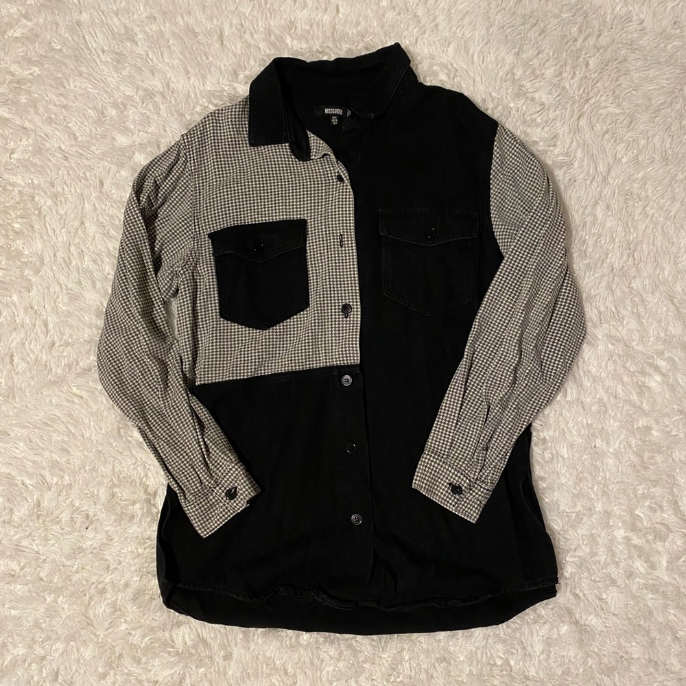Misguided Colorblock Jean Jacket - image 1